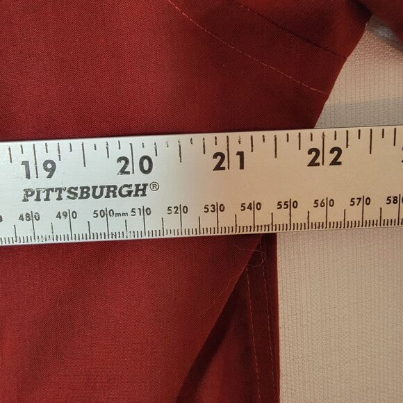 Concept Claiborne Mens Dress Shirt Button Down Long Sleeve Sz15.5 34/35 Burgundy - Picture 7 of 11